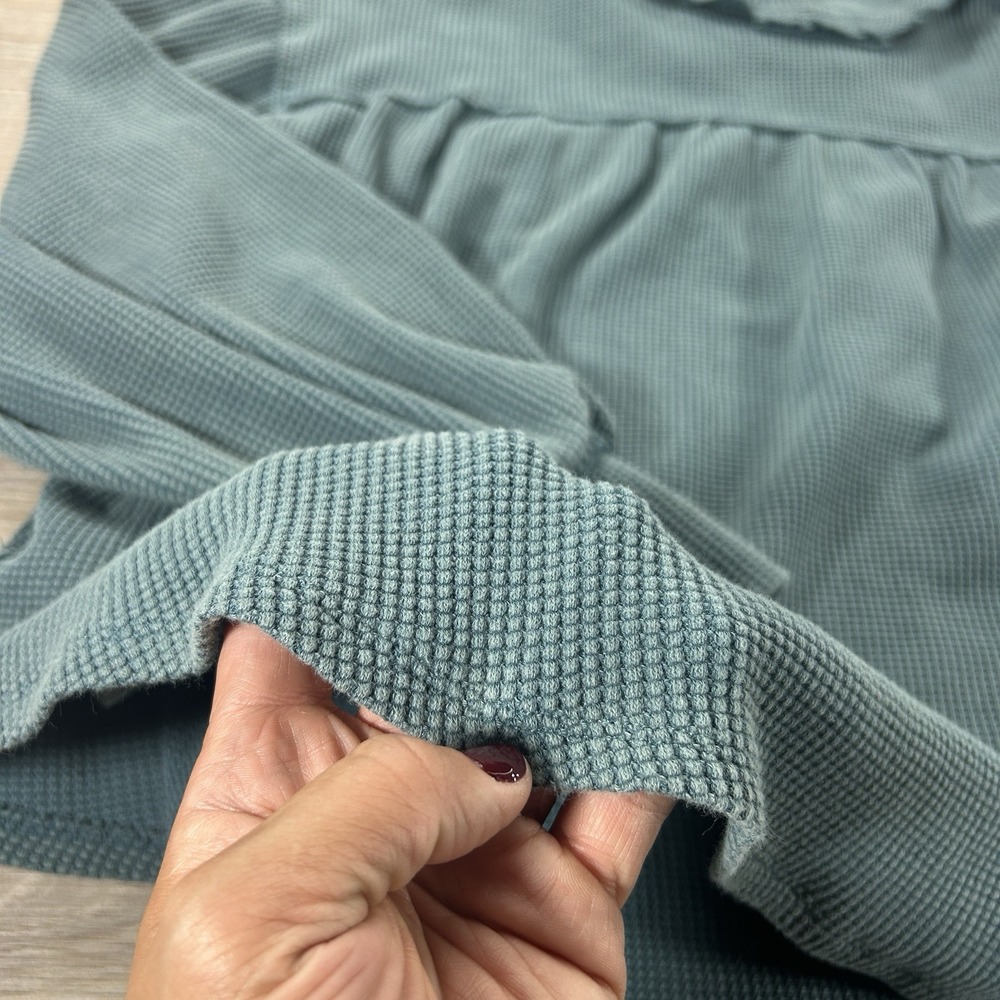 We The Free Teal Long Sleeve Waffle-Knit Top - Picture 7 of 14